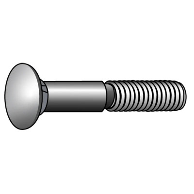 3/8" x 1" Carriage Bolt A307 ZP Profile Picture