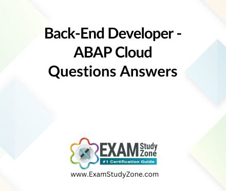 SAP ABAP Cloud Back-End Developer C_ABAPD_2309 Answers